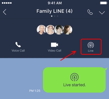 วิธีทำ LIVE ถ่ายทอดสดใน LINE Group