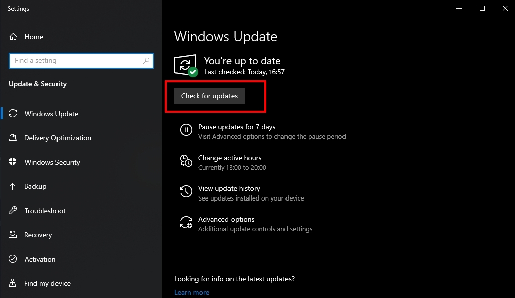 วิธีการ Update Windows 10
