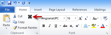 วิธีแก้ WORD 2010 ใช้คีย์ลัด CTRL+C CTRL+V ไม่ได้