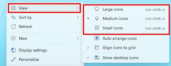 วิธีเปลี่ยนขนาด Icon (Windows 10/11)