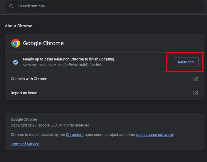 วิธีการอัพเดท Google Chrome
