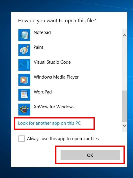 วิธีเปิดไฟล์ rar สำหรับ windows 10