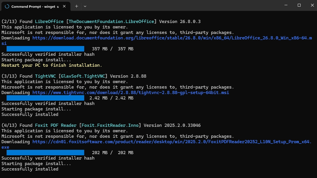 Winget (Windows Package Manager)